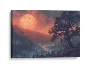 Mystic Landscape Canvas Art, Surreal Nature Wall Decor - Picture 1 of 17