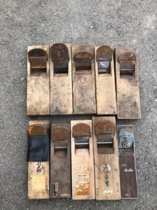 Kanna Hand Plane Japanese Vintage carpenter tool set of 10 Japan - Picture 1 of 20
