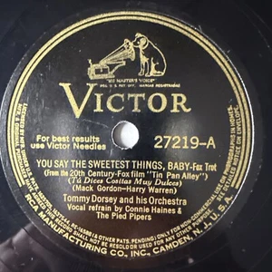 10" 78 RPM-Tommy Dorsey-You Say the Sweetest Things Baby/Not So Long Ago/27219 - Picture 1 of 4