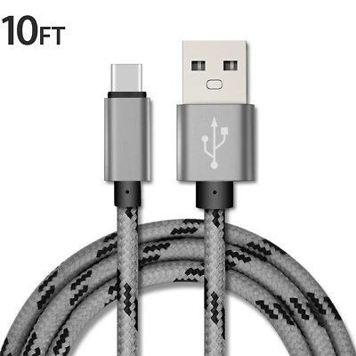 10FT USB Cable Type C Fast Charger For Samsung Galaxy S8 S9 S10 S20 Note 9 10 20 - Image 1 of 4