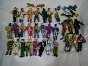 Vtg 80's 1980's Large Lot of 29 GI JOE Figures & Accessories Weapons ARAH - Picture 1 of 12