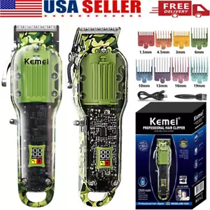Kemei Pro Haarschneider Trimmer Kit Männer Schneidemaschine Friseur Salon US Lager - Bild 1 von 26