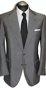 Brioni Chaqueta Gr. 50 2-Button MOHAIR & WOOL Grey cosida a mano Neuw. NP: 3890€ - Imagen 1 de 8