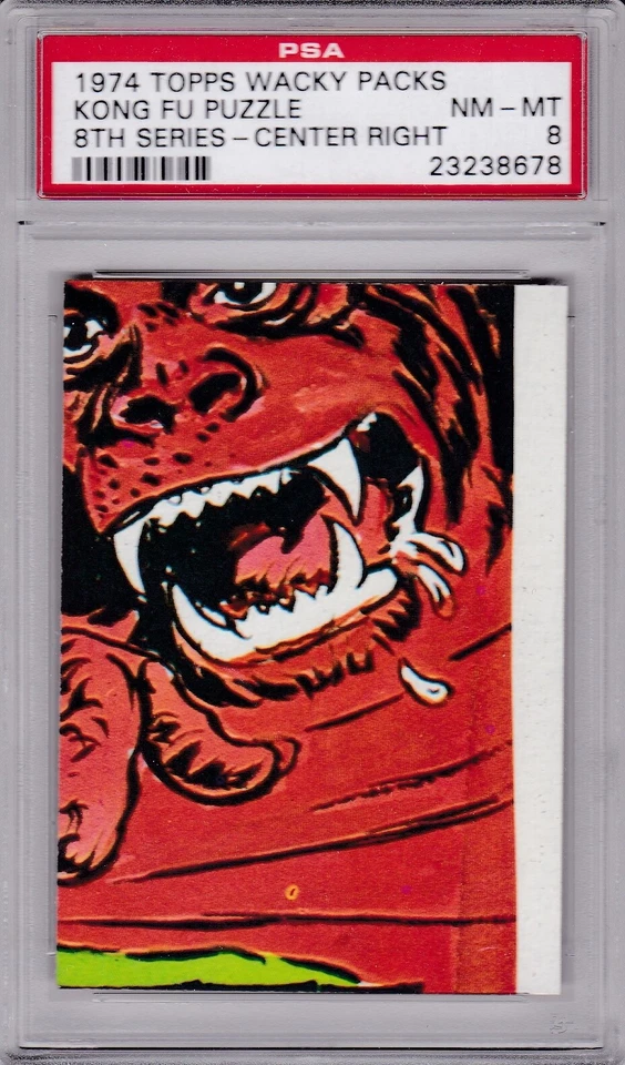 1974 Wacky Packages KONG FU PUZZLE Center / Right  PSA 8 nm/mt  Series 8 PACKS - Image 1 of 1