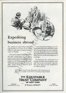 1922 Equitable Trust Co of New York Finance PRINT AD Over 100 years old (3242) - Picture 1 of 1