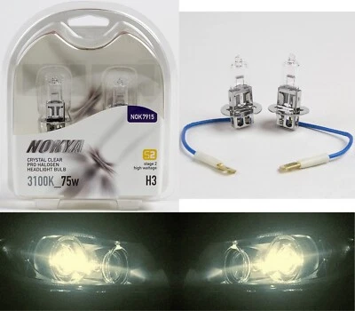 Nokya Warm White H3 Nok7915 75W Fog Light Two Bulbs Replacement Halogen Lamp - Image 1 of 4