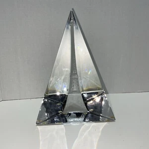 Baccarat France Crystal Eiffel Tower Sculpture Paperweight 8 3/4” - Picture 1 of 5