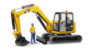 bruder® 02466 " Cat® Minibagger mit Bauarbeiter (2016) ", NEU & OVP - Bild 1 von 2