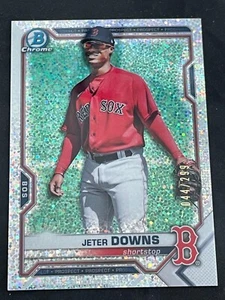 2021 Bowman Chrome JETER DOWNS #/299 Speckle Parallel, Boston Red Sox - Imagen 1 de 2