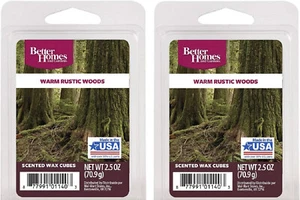 WARM RUSTIC WOODS Better Homes & Gardens Scented Wax Melt Cubes 2.5oz (2) - Picture 1 of 1