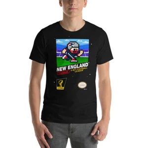 Camiseta New England Patriots 8 bits fútbol americano NES Nintendo retro Tecmo Super Bowl - Imagen 1 de 29