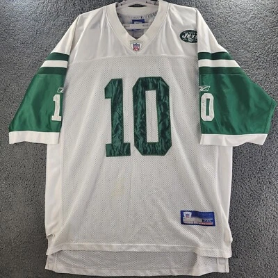 Camiseta de colección Reebok New York Jets blanca verde para hombre 2XL Chad Pennington #10 NFL Foto 1 de 4