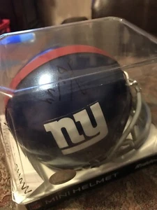 Ahmad Bradshaw Auto Mini Helm! Signiert NY Giants Top! Signature Rare - Bild 1 von 4