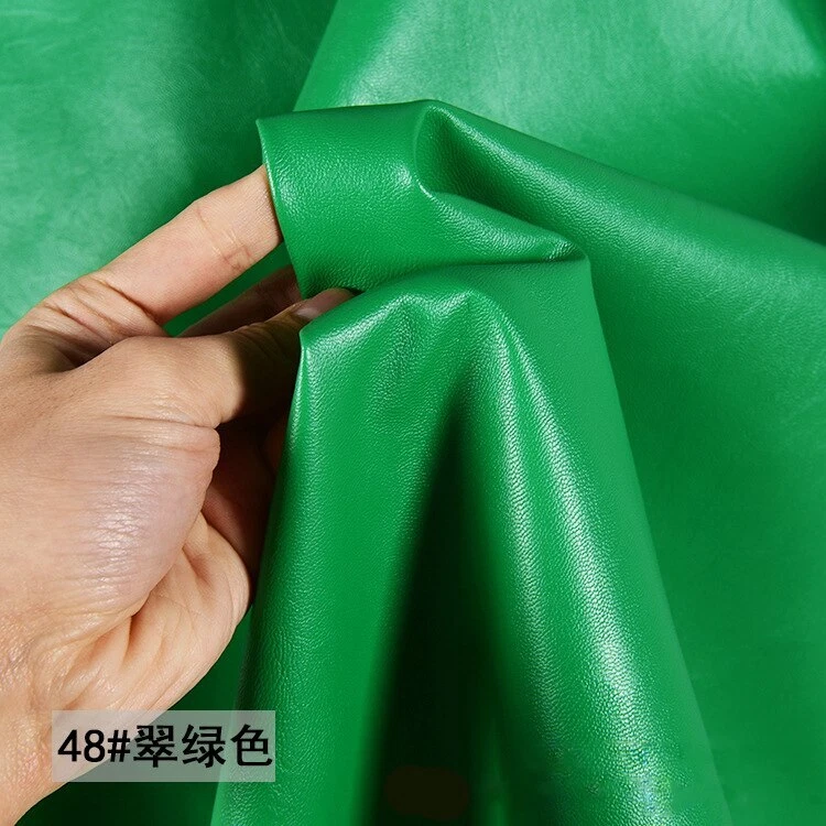 140CM Matte Glossy Faux Leather Fabric Soft Imitation Sheepskin Fabrics Sewing - Image 1 of 4
