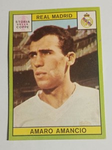 FIGURINA STORIA DELLE COPPE REAL MADRID AMARO AMANCIO 1968/69