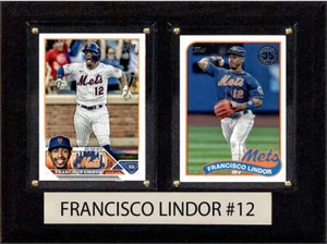Francisco Lindor New York Mets 2024 2025 Topps Card Placca 6x8 - Foto 1 di 1