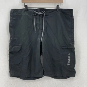 Simms SolarFlex Shorts Mens 40 Fishing Polyester Drawstring Pockets Outdoor - Picture 1 of 12