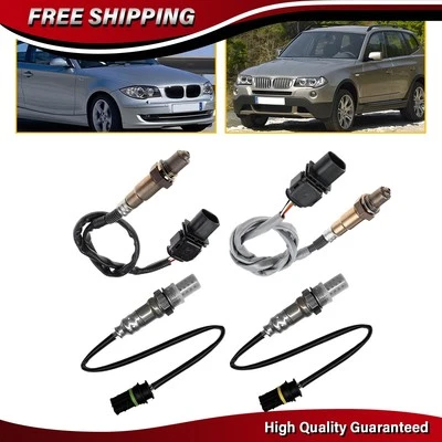 Sensor de oxígeno O2 4 piezas para BMW 528I X3 2008 2009 2010 3,0 L aguas arriba + aguas abajo Foto 1 de 4