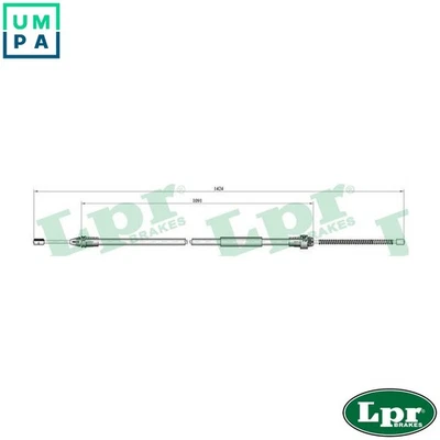 CABLE PULL PARKING BRAKE C0687B FOR RENAULT CLIO/II/Hatchback/Van/MIO/Mk 1.1L - Image 1 of 4