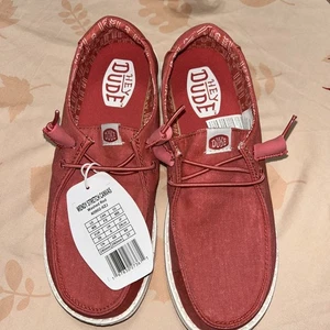 Zapatos ligeros Hey Dude Wendy elásticos para mujer talla 8 rojos - Imagen 1 de 4