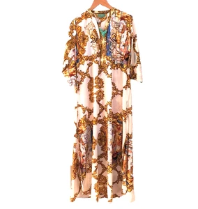 Antica Sartoria Maxi Dress Boho Beads Sequins Ethereal Lounge Party Ships Ocean - Picture 1 of 17