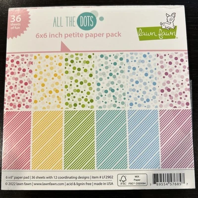 Pacote de papel pequeno Lawn Fawn All The Dots 6x6, LF2902 - Imagem 1 de 3