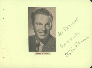 Vintage Marc Cramer Autograph - Picture 1 of 1