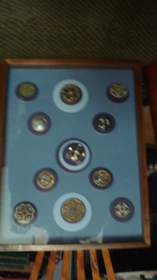 Antique Enamel Late 19th Early 20th Century Button Collection - Image 1 of 4