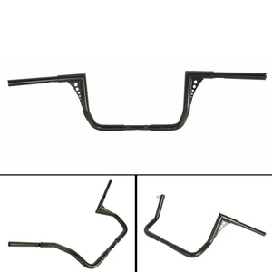 Handlebar Motorcycle Black Iron 14" Rise New Fits For Harley Touring FLHT - Picture 1 of 21