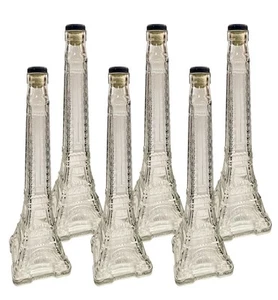 Home Brew Ohio Eiffel Tower Flint Liquor Bottle 500ml with Tasting Corks Set of - Picture 1 of 9