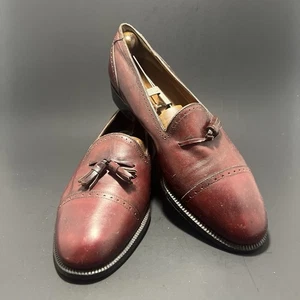 Mocasines Salvatore Ferragamo de cuero borgoña para hombre 8,5 D - Imagen 1 de 13