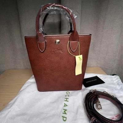 Longchamp Epure Mini Tote Bag Brown Leather Shoulder Strap Authentic - Image 1 of 4