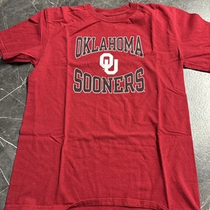 OU OKLAHOMA SOONERS rotes kurzärmliges T-SHIRT Jungen XL Jugend 14-16 - Bild 1 von 7