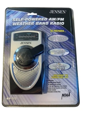 Jensen MR-550 Self-Powered AM FM Weather Band Radio New - Image 1 of 2