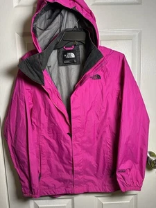 The North Face Pink Black Hyvent Rain  Jacket Wind Breaker Girls XL - Picture 1 of 6