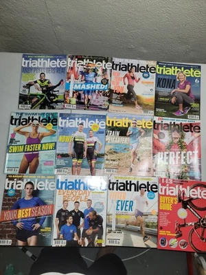 Lot of 12 Runners Magazine, Triathlete Running Magazines 2016 - Image 1 of 4