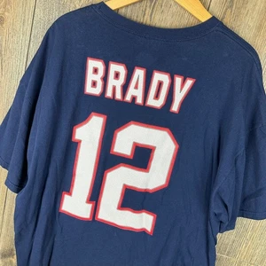 NFL New England Patriots Tom Brady 12 Football Trikot T-Shirt Herren 2XL - Bild 1 von 6