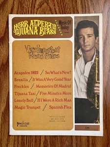 Herb Alpert Tijuana Messing Klavier Soli Buch Brasilia spanischer Floh magische Trompete - Bild 1 von 6