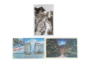 Kalifornien Hollywood Altadena LA Rosslyn Hotel Vintage Postkarten RPPC Leinen - Bild 1 von 8
