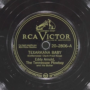 EDDY ARNOLD, Texarkana Baby / Bouquet Of Roses RCA VICTOR 20-2806 VG 78 1948 10" - Picture 1 of 4