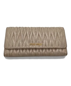 Original MiuMiu Miu Miu Matelasse Long Wallet 245 Beige - Bild 1 von 8