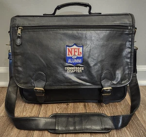 Maletín Mensajero Vintage NFL Alumni Tennessee Capítulo Bolso de Hombro Negro - Imagen 1 de 17