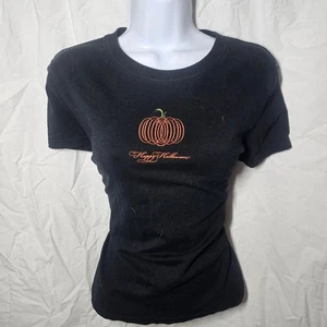 Vintage y2k Happy Halloween Kürbis Baby T-Shirt - Bild 1 von 4