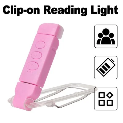 USB Rechargeable LED Book Light Adjustable Folding On Table Bookmarks Decoration - Image 1 of 4
