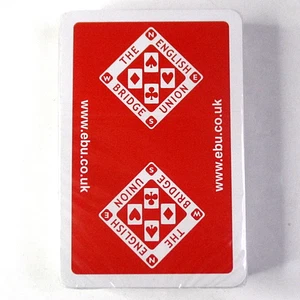 Cartas de Juego - English Bridge Union EBU - Rojo - Baraja Nueva y Sellada - Jannersten - Imagen 1 de 3