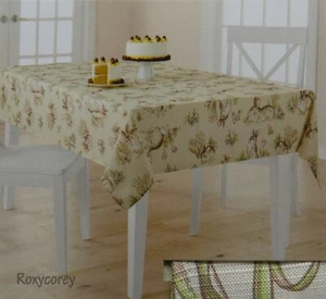Celebrate Easter Together Natural Bunny 70 in Round Tablecloth NWT - Picture 1 of 2