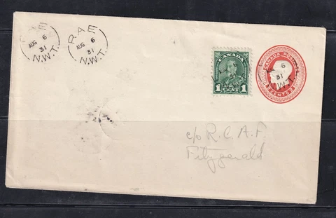 FFC  RAE, N.W.T. TO FORT FITZGERALD, RARE  KEY COVER (AAMC3145) (GK8) Cover
