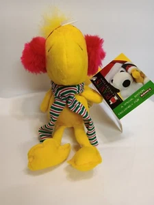 8" Holiday Woodstock En Orejeras Bufanda Felpa Cacahuetes con etiqueta - Imagen 1 de 5