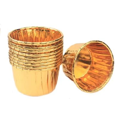50 Stücke Muffinform Papier Gold 50er Pack Einweg-Muffin-Backbecherfür Weihna... - Bild 1 von 4