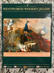 🟢🟢Wentworth “River Landscape w/Peacocks & other Exotic” RARE Wooden Puzzle 250 - Picture 1 of 9